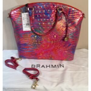 NWT Brahmin Large Duxbury Satchel/Shoulder Bag in Rainbow Fish Melbourne
